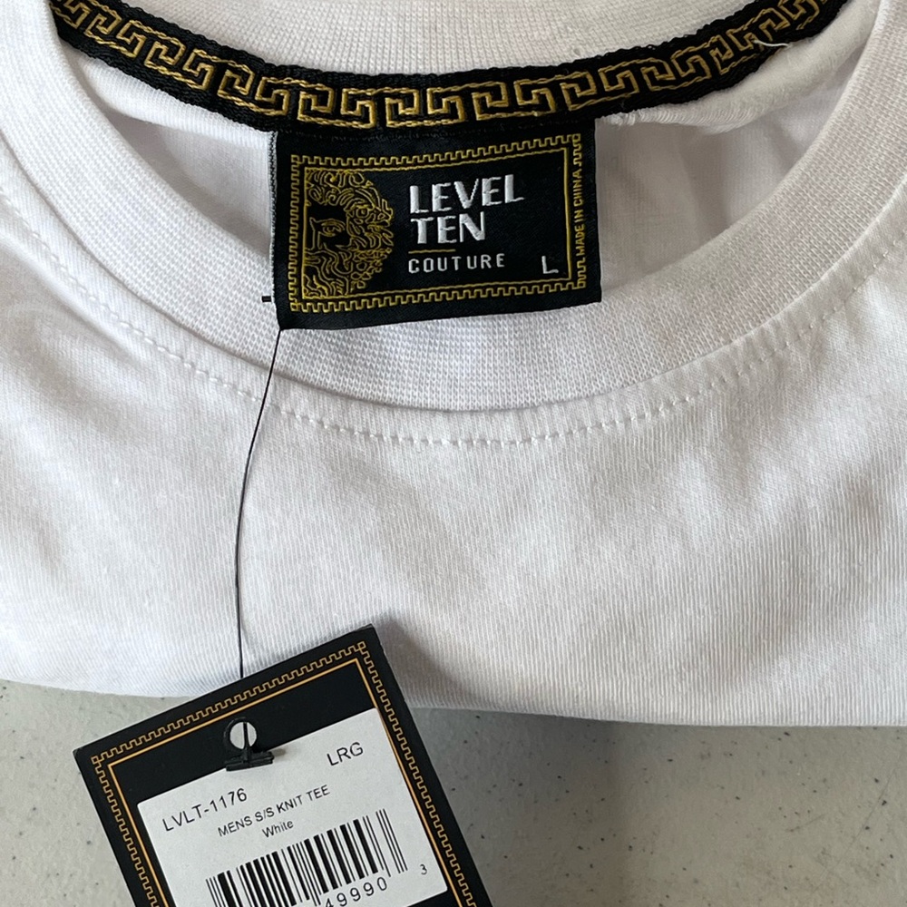 Level Ten Couture White Short Sleeve Tee